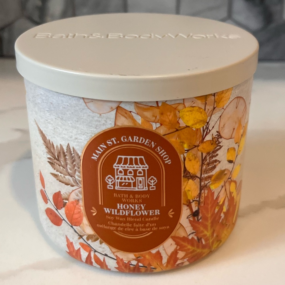 Bath & Body Works Honey Wildflower 3 Wick Scented Candle